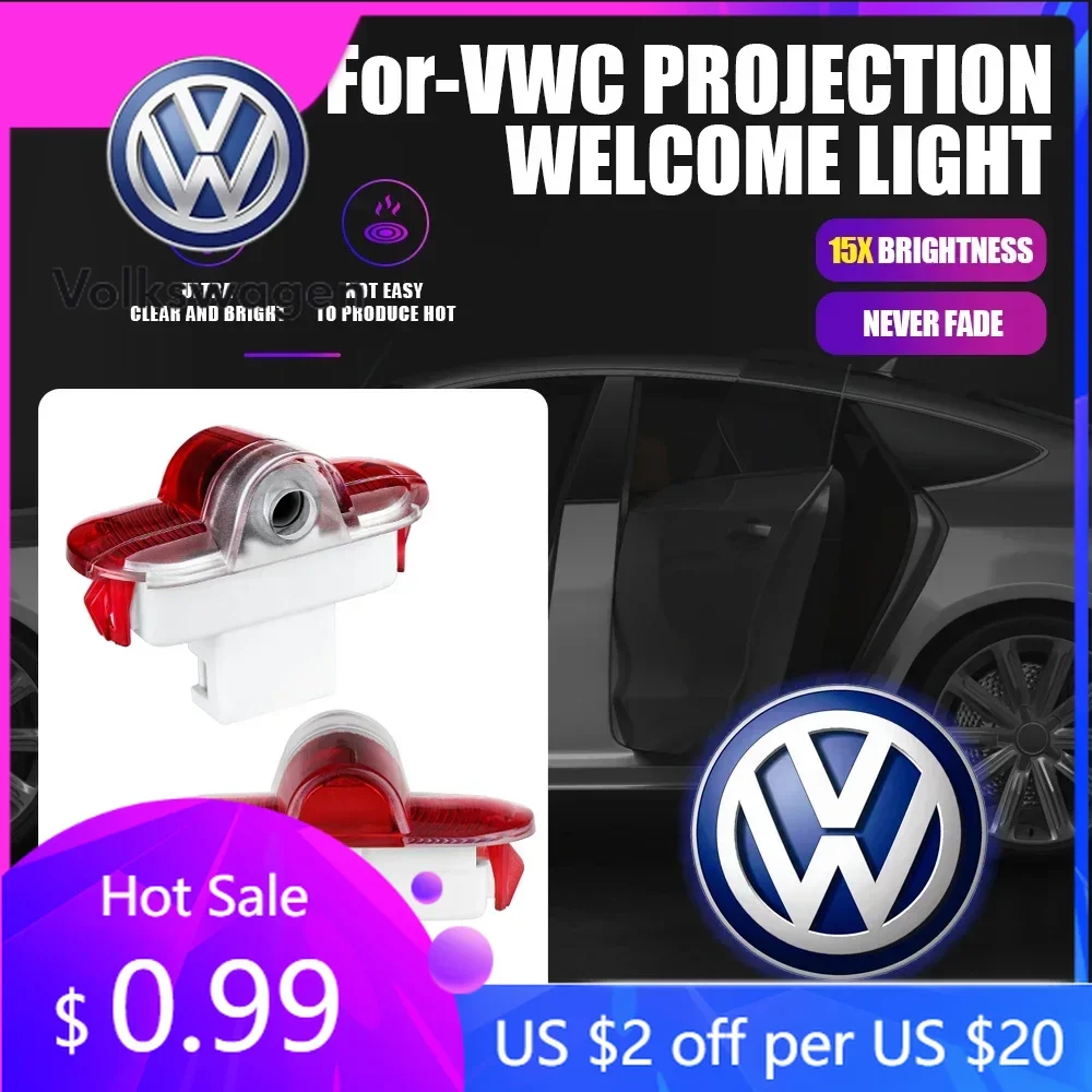 

Спойлеры с крыльями, 2 шт., светодиодная лампа приветствия двери автомобиля для VW Beetle Golf 4 GTI GTD GTE Rline R Jetta MK3 MK4, лазерный проектор с логотипом ночи