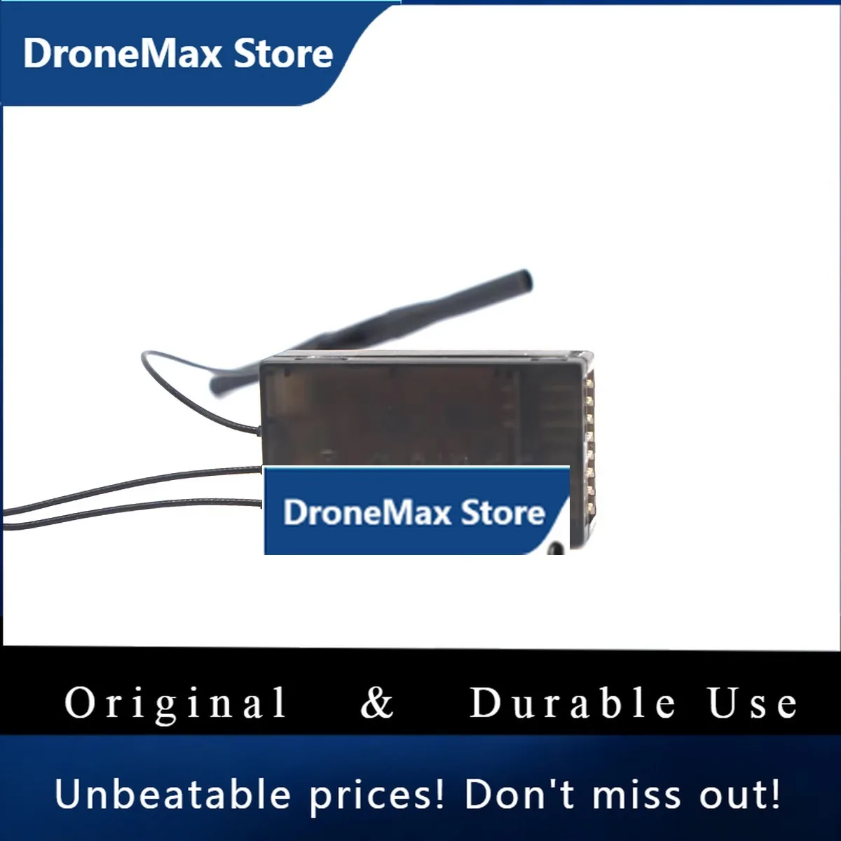 DroMaFrSky TD SR10 Dual-Band Receiver Simultaneous 2.4GHz & 900MHz Advanced Stabilizer & Telemetry Triple Antenna
