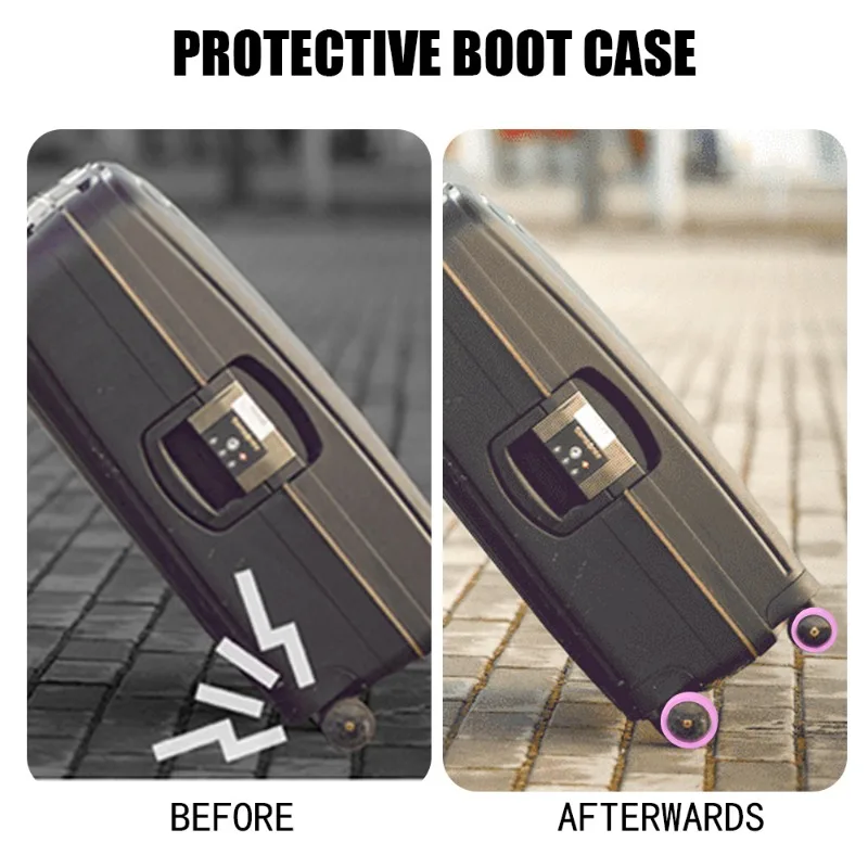 New Luggage Wheels Protector Silicone Roller Protective Cover Travel Luggage Suitcase Reduce Noise Wheel Guard Cover Accessories