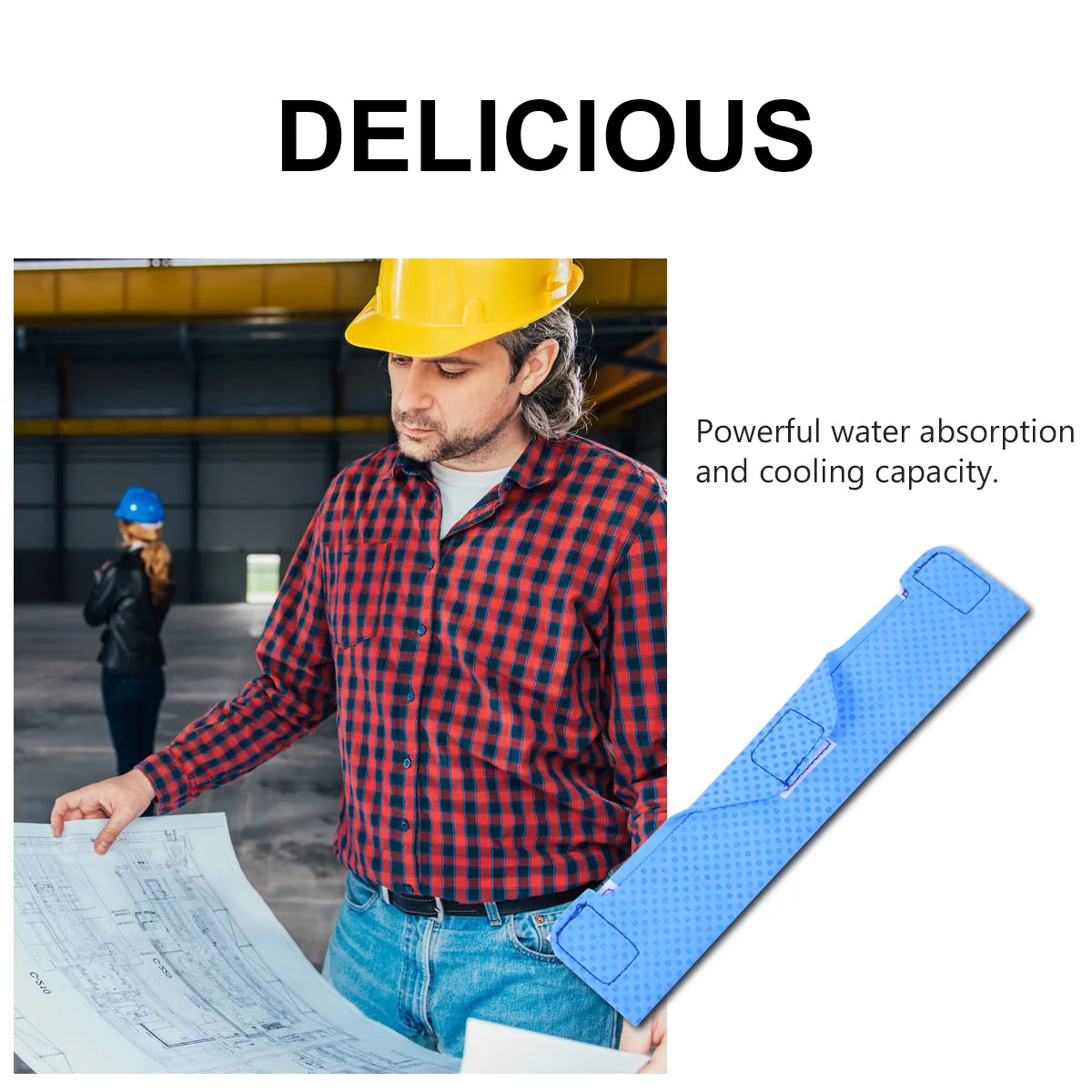 

2Pcs Hard Hat Sweatband Cooling Headband Ice Towel Breathable Mesh Sweat Absorbing Band for Safety Helmets Fast Evaporative