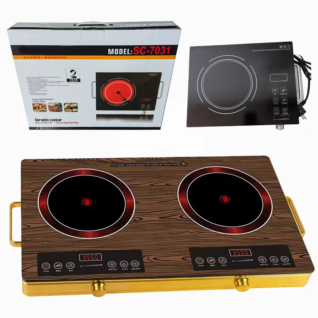 Cooker High Quality 2 Burners 3500W Multifunctional Ceramic Cooker Electric Induction Cooker Countertop    Stove