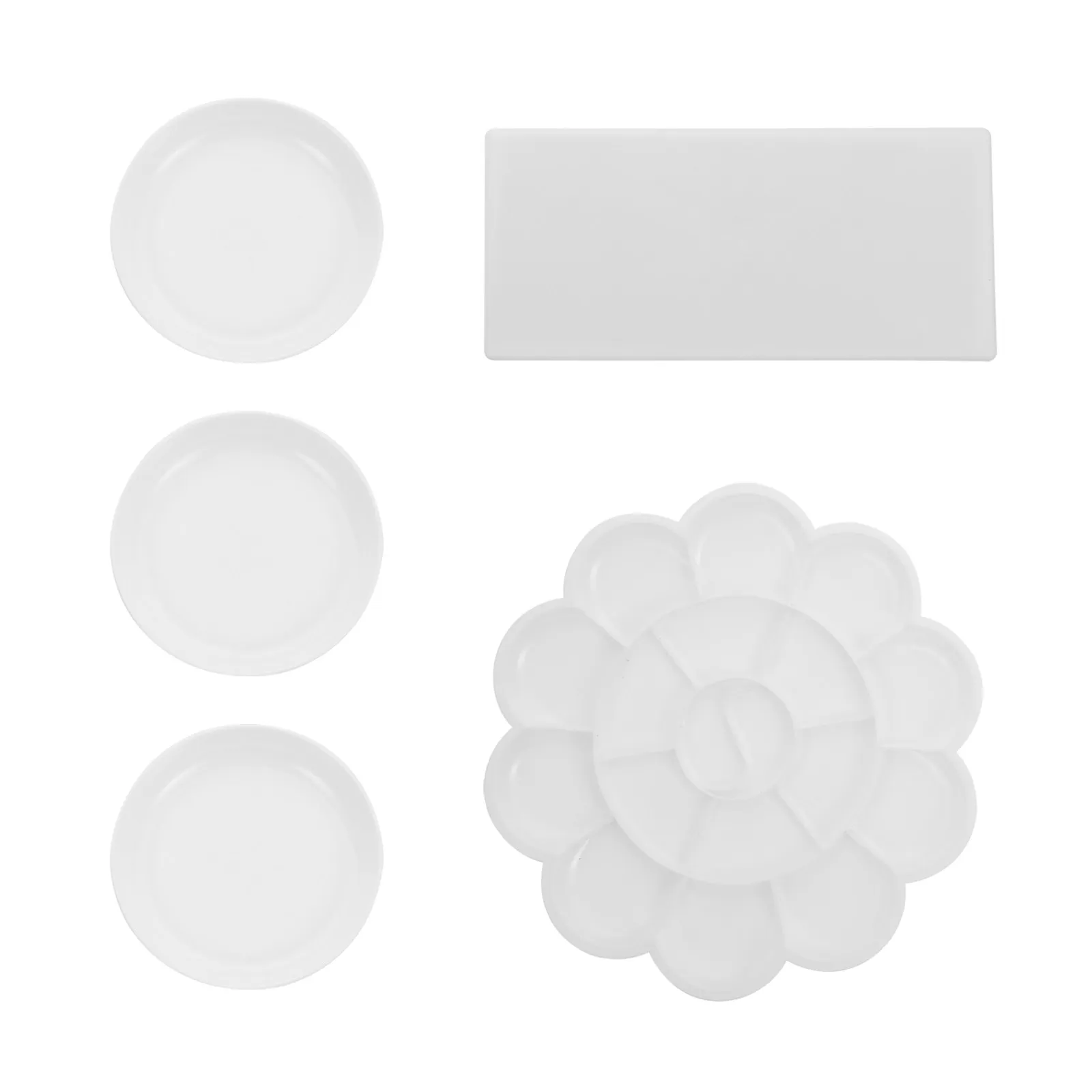 1Set Color Mixing Plate Paint Tray Premium Plastic Artist Pallet for Oil Watercolor Gouache Pigment Painting Paint Tray