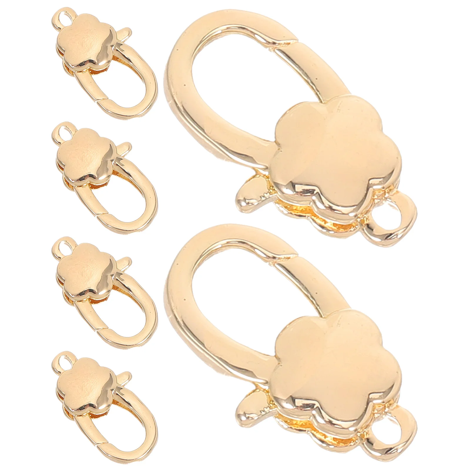 6Pcs Flower Lobster Claw Connectors Stylish Necklace Bracelet Keychain Jewelry DIY Accessories Necklace Lobster Clasps