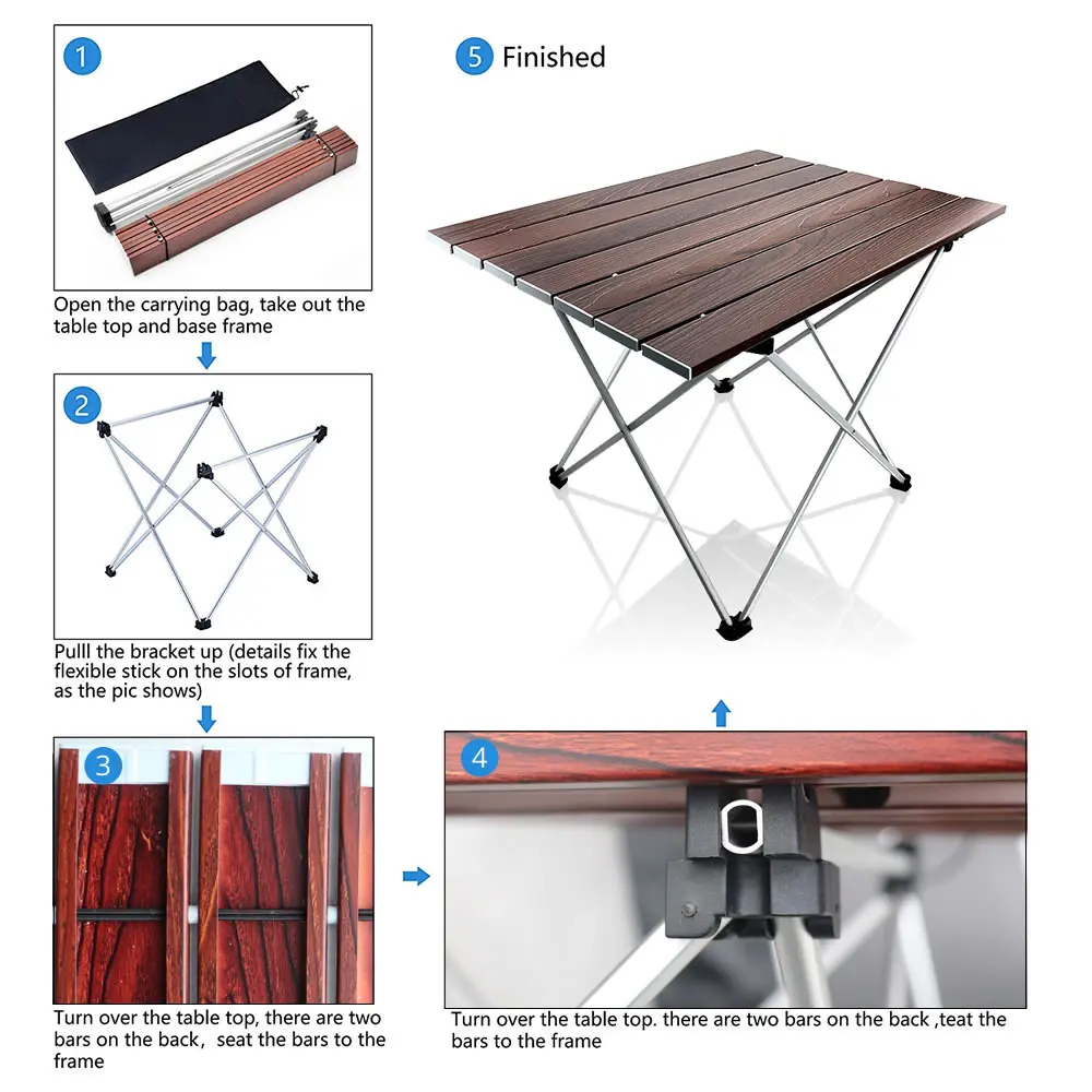 Imagem -06 - Mesa Dobrável para Refeições ao ar Livre Mesa de Alumínio Portátil Ultraleve Pode Ser Dobrada para Reuniões Familiares Piquenique Churrasqueira