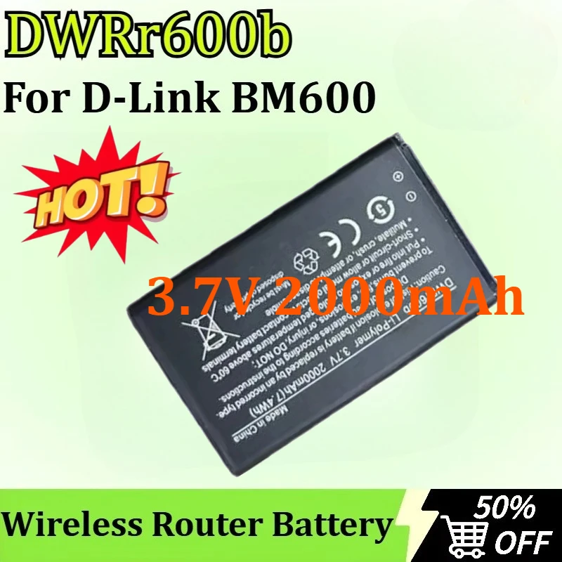 

DWRr600b 3.7V 2000mAh 7.4Wh Replacement Battery for D-Link BM600 DWRr600b Newly upgraded Wireless Router Battery