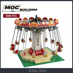 MOC Building Blocks Swing Ride GBC Module Motor Machine Technology Bricks Collection Toys Creative Creative Puzzle Xmas Gifts