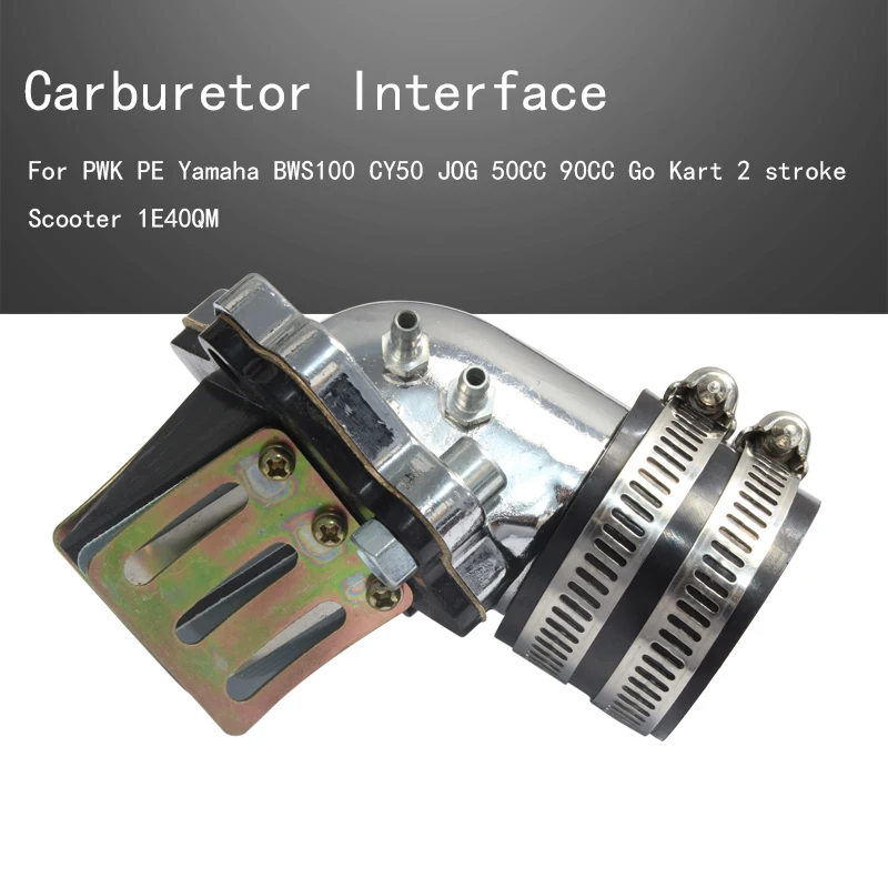 Interfejs gaźnika do PWK PE BWS100 CY50 JOG 50CC 90CC Gokart 2-suwowy Skuter 1E40QM