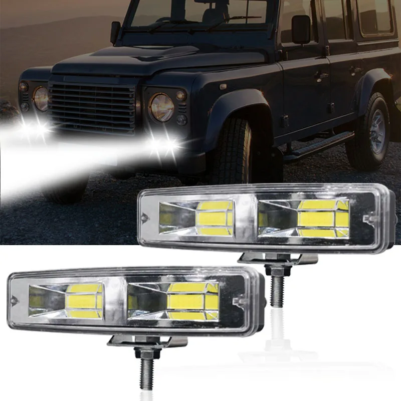 Car LED Work Light COB 2SMD LED High Bright Spotlight Light Bar 6000K White 4x4 Offroad Truck SUV ATV Tractor Auto Accessories