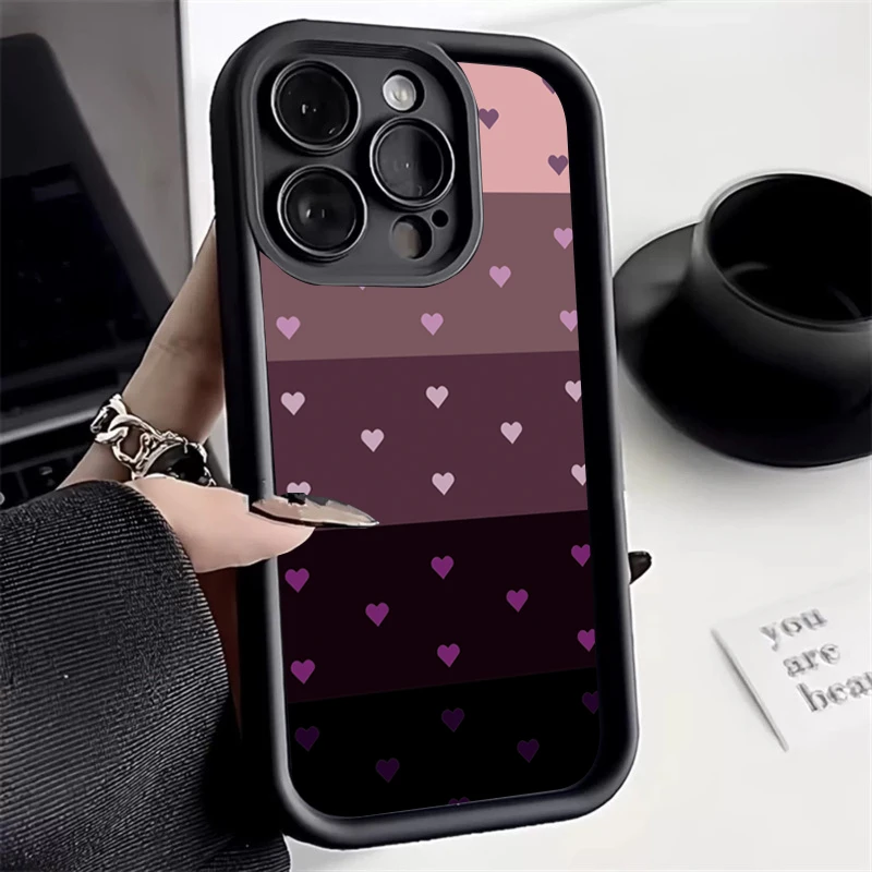 Case For Xiaomi Redmi Note 12 13 4G 11 10 13 Pro Plus 5G 10S 11S 12S Redmi 12 12C 13C Cover Fashion Love Heart Pattern Cases