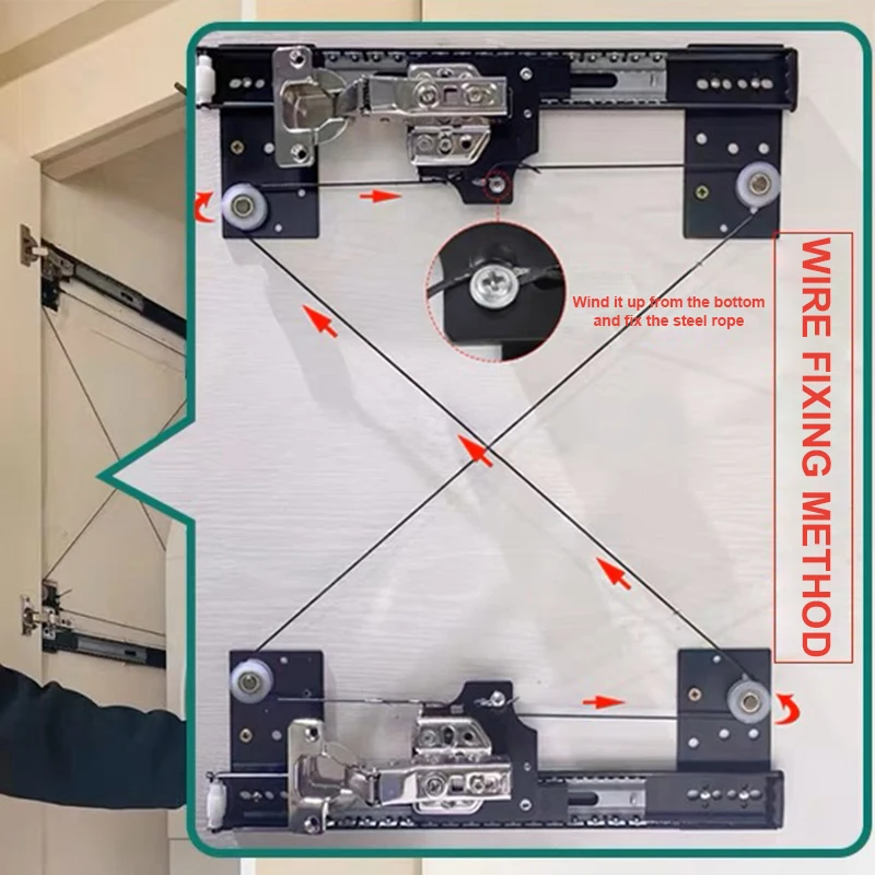 

Folding Pocket Slide Pivot Door Cabinet with Pocket Door Slide Lightweight