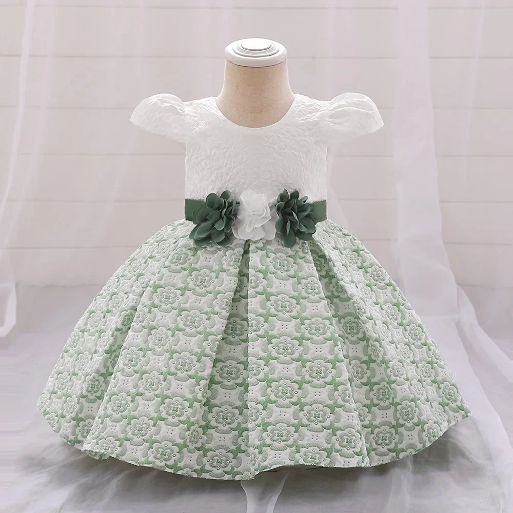 Christmas Baby Kids Dresses For Girls Embroidery Infant Girl Birthday Party Dress Ball Gown Newborn Christening Princess Dresses