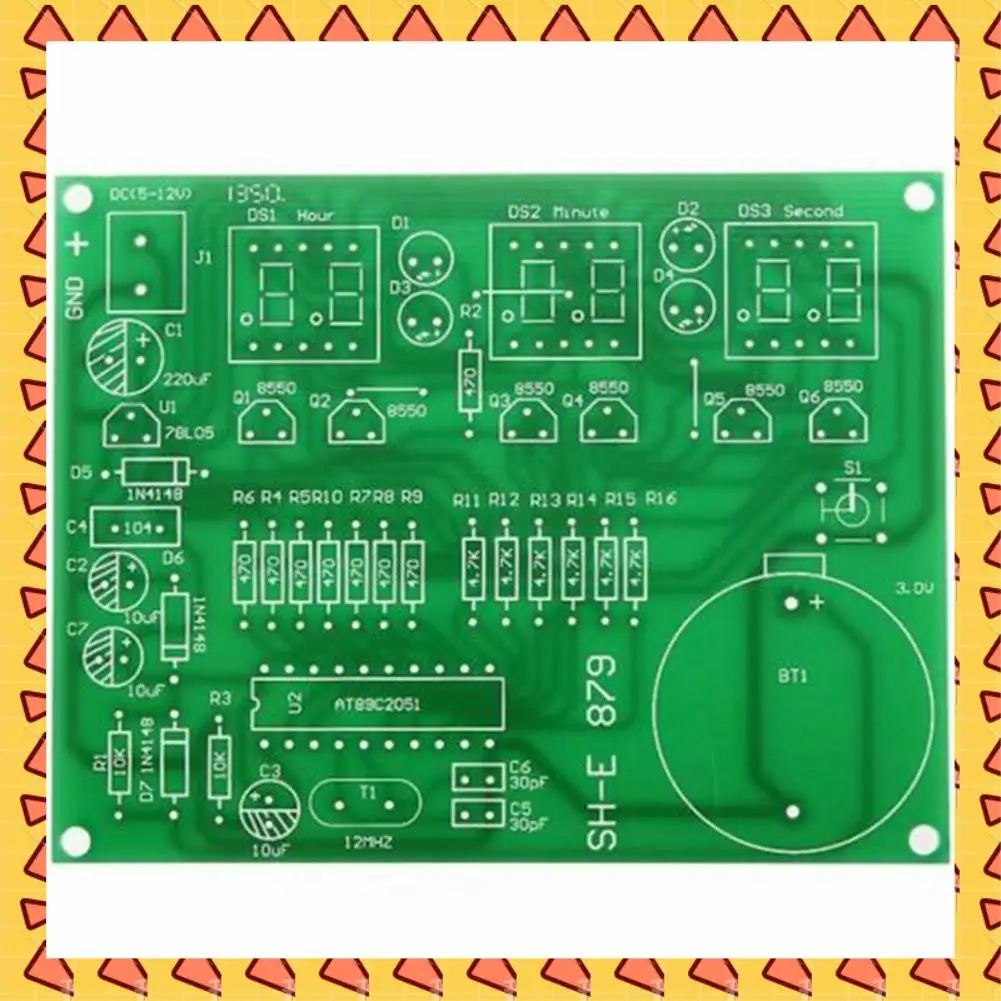 

A008 2 комплекта AT89C2051 6 цифровых светодиодных дисплеев электронные часы DIY комплект приемник для Arduino Flux