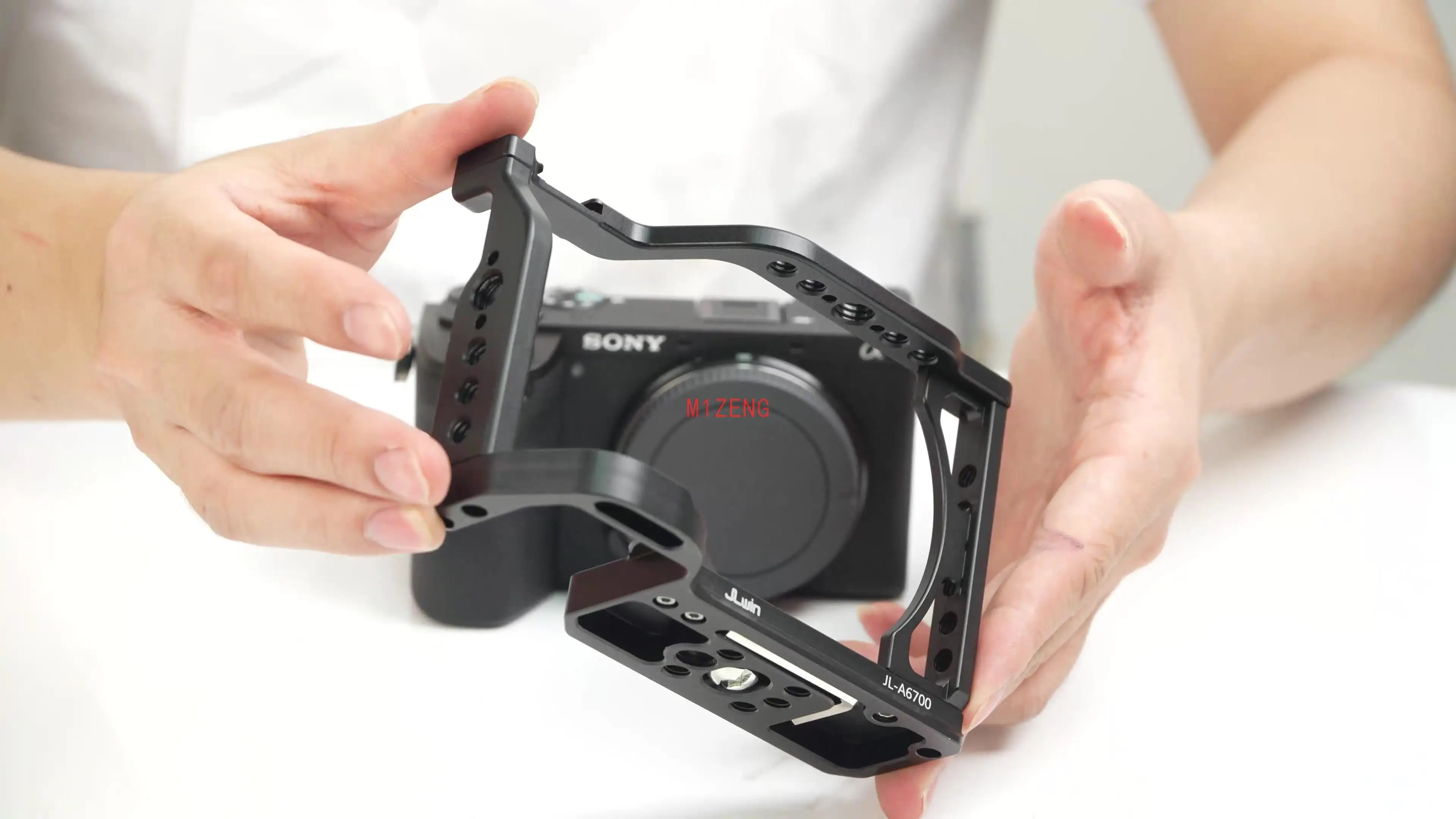 الإفراج السريع قفص أرنب تلاعب مقبض فيلم الذراع دعم قوس استقرار لسوني A6700 كاميرا فيديو led ميكروفون ترايبود