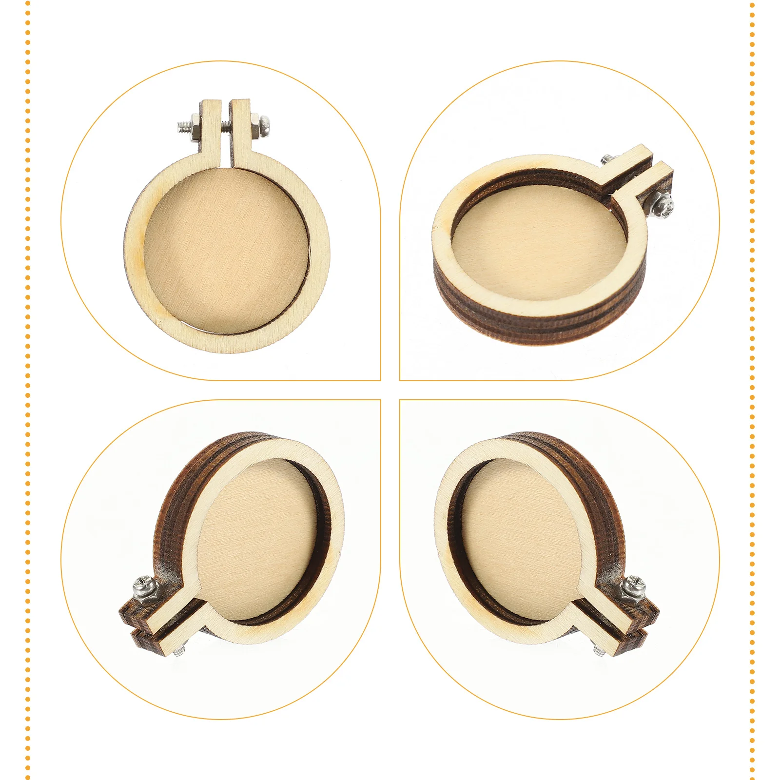 

12Pcs Mini Embroidery Circles Crossing Stitch Frames DIY Pendant Crafts Small Lightweight Rings for Crafting Handwork Jewelry