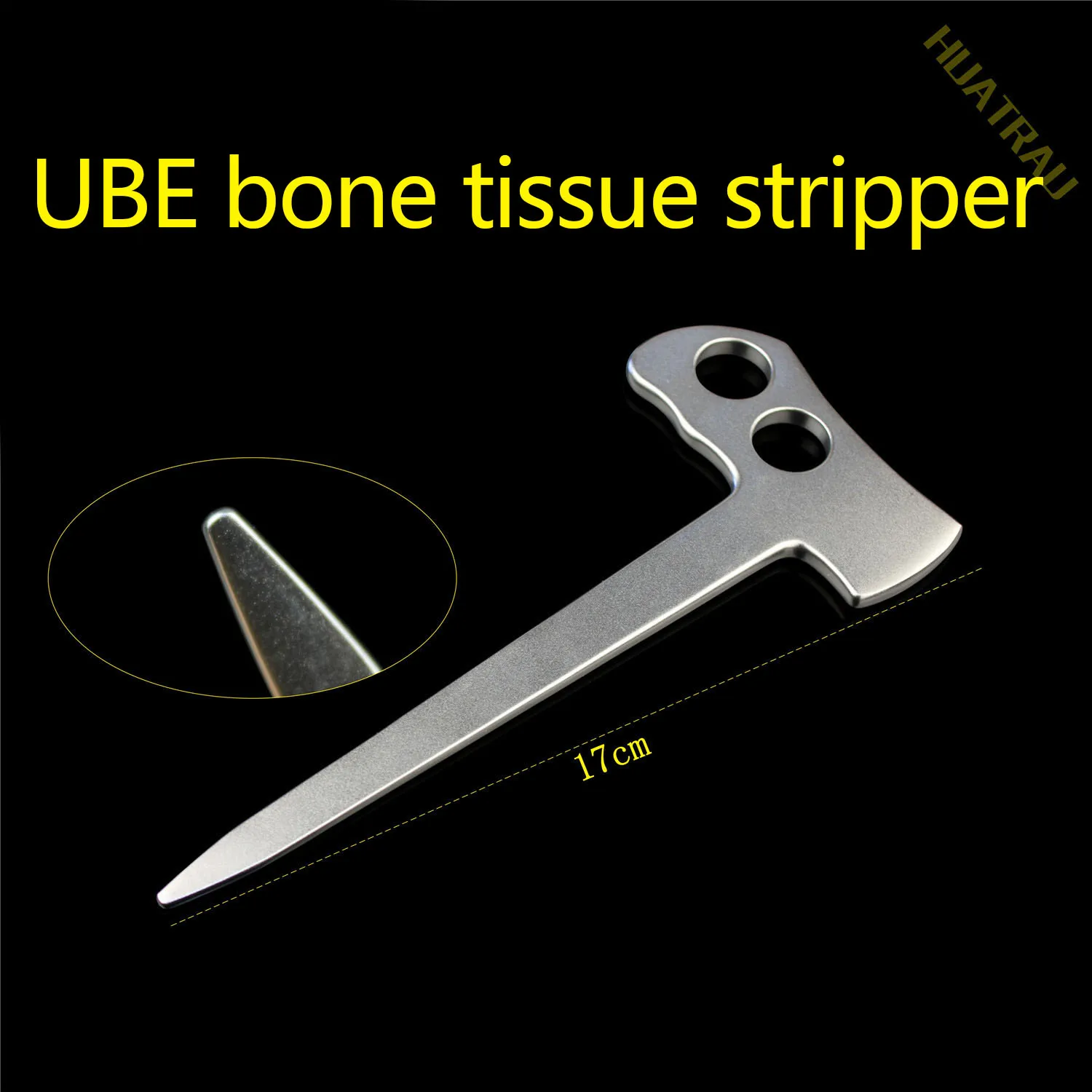 

UBE T handle lumbar vertebra disc protrusion bone hole opener round cone Tissue stripper orthopedic dual channel spine endoscope