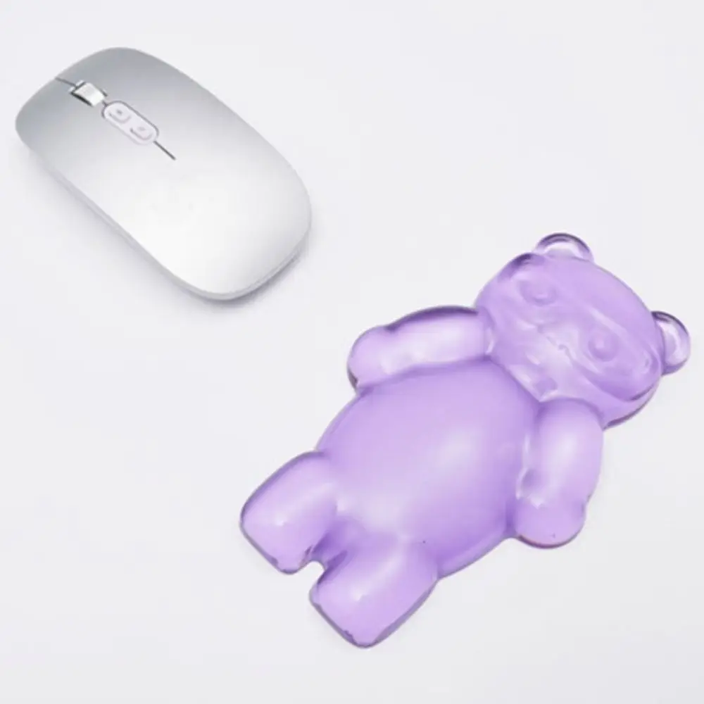 Waterproof Cartoon Bear Mouse Pad Hand Rest Cute Design Wrist Guard Mouse Pad Comfortable Soft Material Anti-slip Mouse Pad