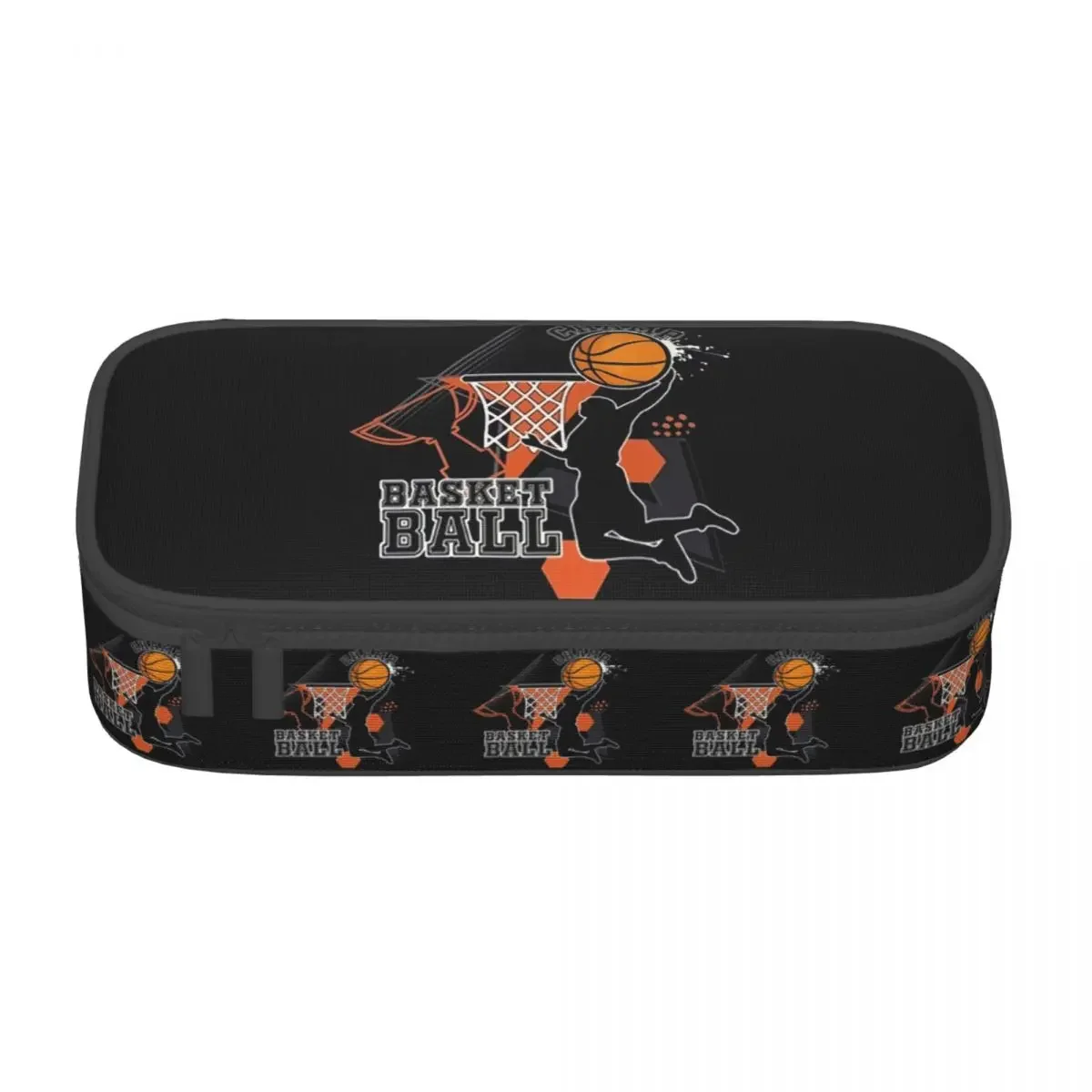 Customized Basketball Round Pencil Cases for Boys Gilrs Big Capacity Physical culture Pen Bag Box School Accessories