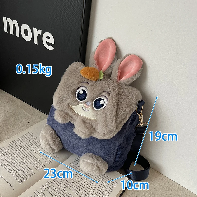 Hot Sell Rabbit Backpack Farm Animal Kawaii Fashion Plushie Doll Fur Bag Shoulder Bag Mini Knapsack Bag Backpack For Girl Gift