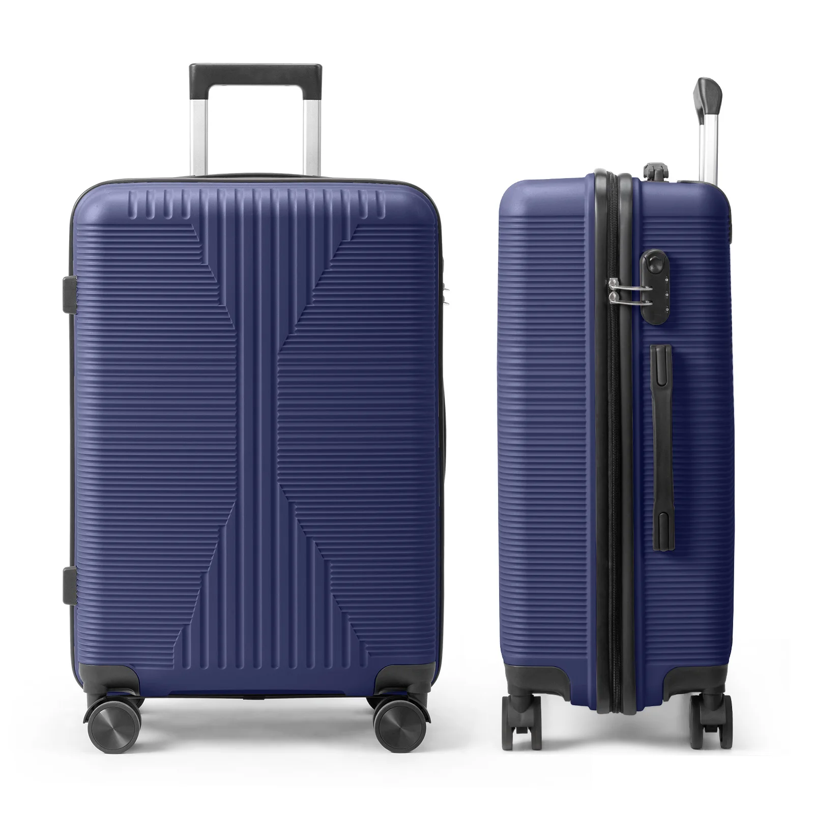 PP Trolley Case 24in Travel Suitcase Navy Blue