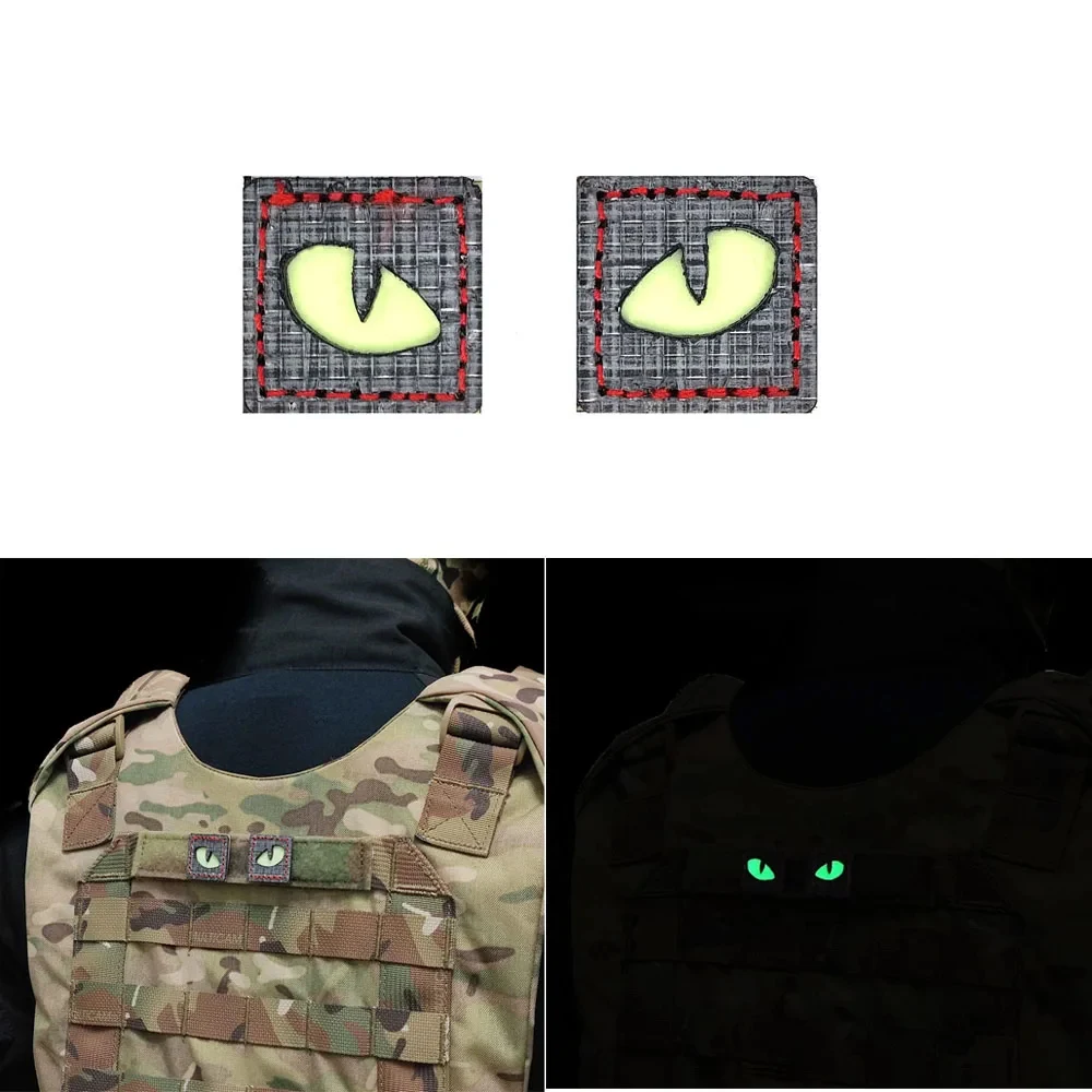 

Glow in the Dark Patch Demon Eye Outdoor Morale Badge Armband Badge luminescent Patches Tegris