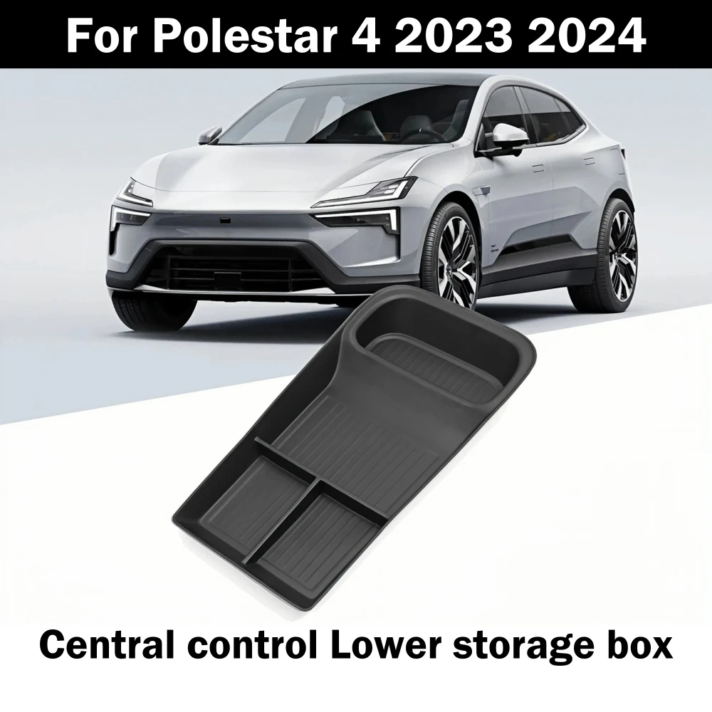 

Central control Lower storage box For Polestar 4 2023 2024 Center Console Lower Layer Tray Organizer Accessories Tidying Box