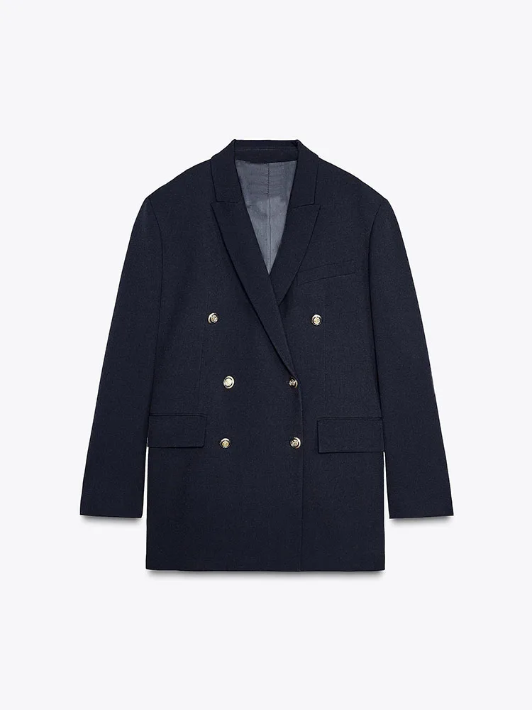 

Новое весеннее поступление, женский свободный костюм Faion Long Sve на двойных пуговицах Jaet, повседневная верхняя одежда для поездок на работу