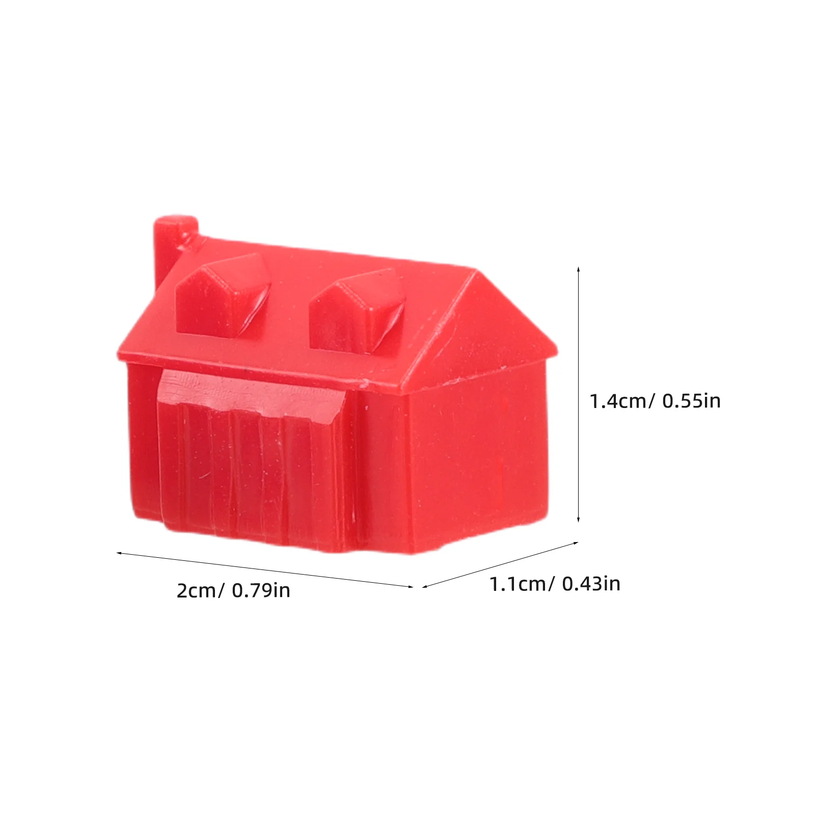 40 قطعة من قطع ألعاب الممتلكات الكبيرة، منازل بلاستيكية مصغرة، ملحقات استبدال ألعاب الفنادق للبالغين باللون الأزرق والأحمر