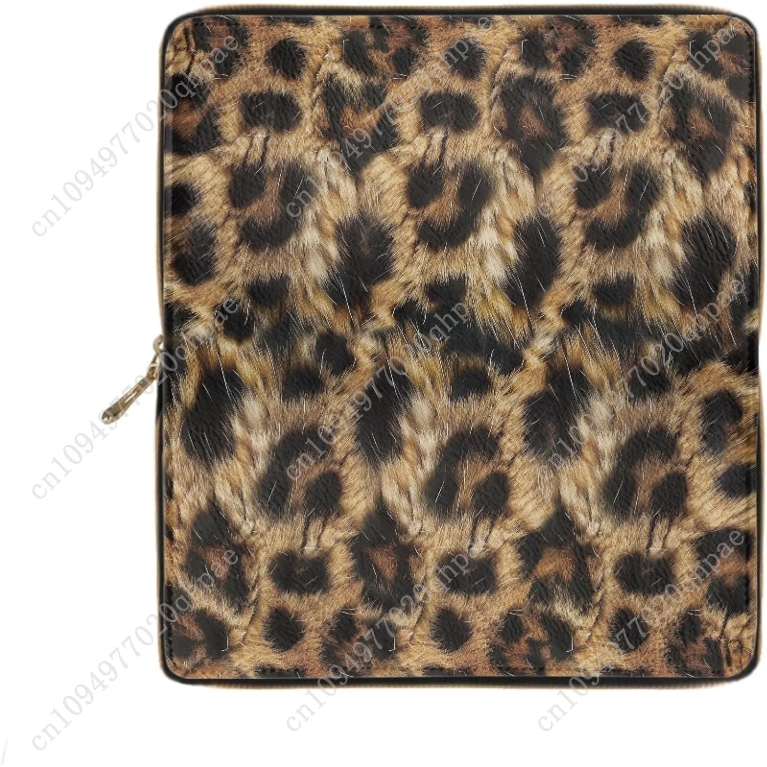 Leopard Women's Wallet Zip Around Purse PU Long Clutch with Credit Card Holder for Ladies