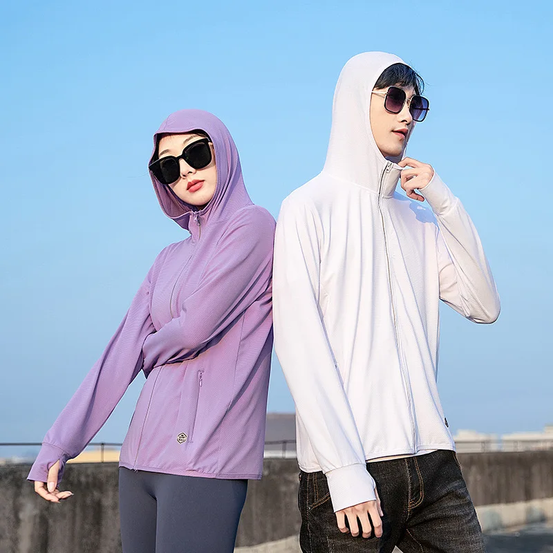 New UPF50+UV sun protection hoodie jacket for men and women, lightweight hiking outdoor long-sleeved sun protection shirt jacket