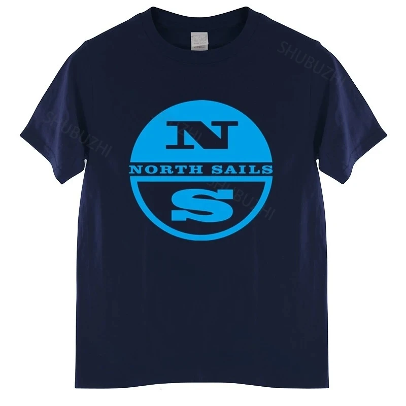 Camiseta 100% de algodón para hombre, camisetas con cuello redondo, ropa divertida para hombre, camiseta blanca, camisetas negras, camiseta negra para hombre North Sails