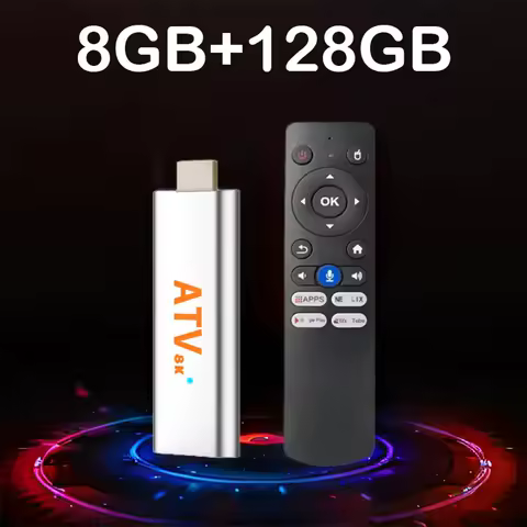 TV Stick 8GB 128GB Android 14 ATV Allwinner H313 Google Assistant 8K Ultra 4K Streaming Media Player Q15 Very Fast Set Top Box