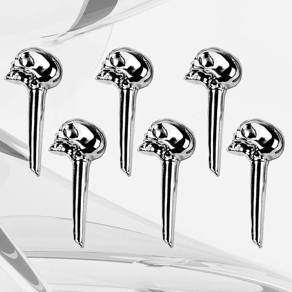 

Acoustic Guitar String Pegs Skull Shape Bridge Pins Replacement Premium Metal Material Non Mainstream Design Fit Most