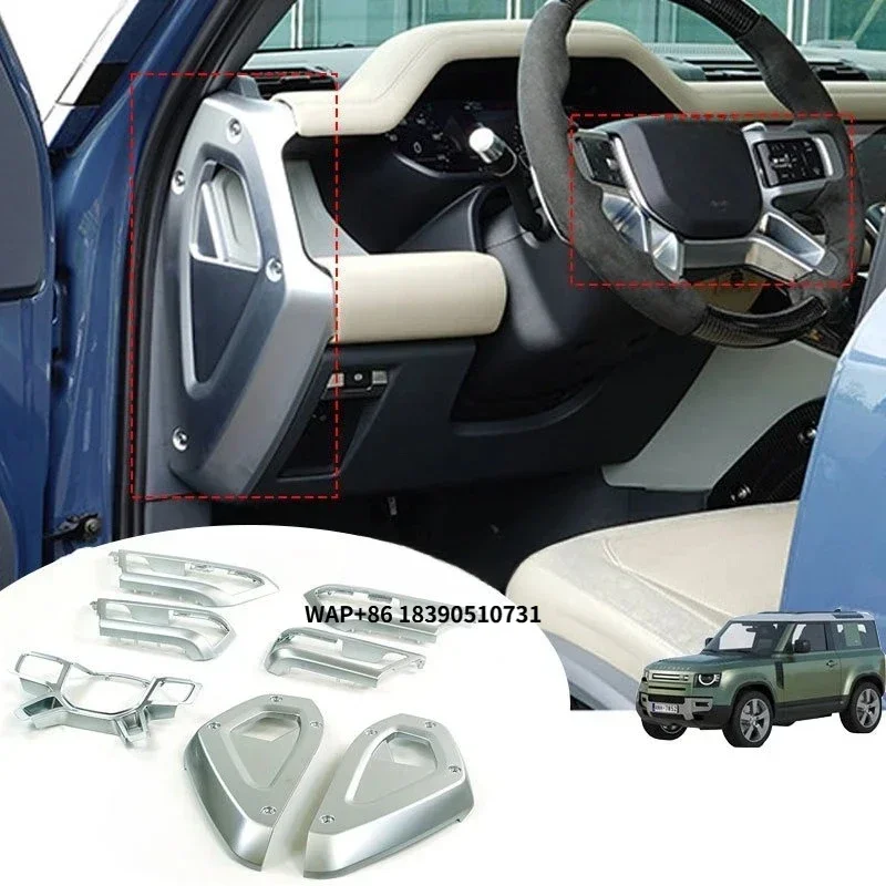 

Central Control Armrest Decorative Strip Wheel Frame Center Console Frame Center Dashboard Trim Cover for Defender