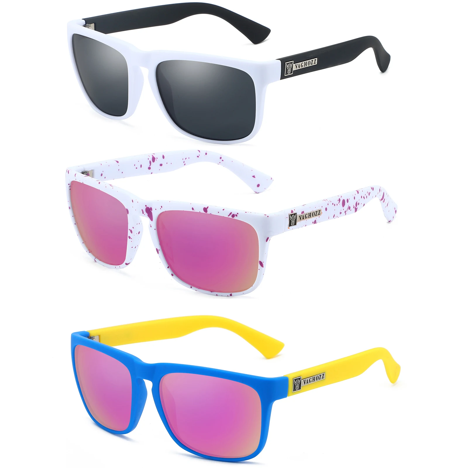 

3 PIC VAGHOZZ Brand Classic Sunglasses Men UV400 Fishing Sun Glasses Women Square Outdoor Male Sport Eyewear Driving Shades