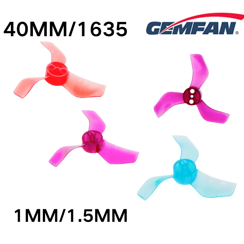 1635 프로펠러 PC 3-블레이드 1mm /1.5mm 허브 싱글 3홀 CW CCW 프로펠러 미니 FPV 브러시리스 모터 RC 드론 쿼드콥터 레이싱 8쌍