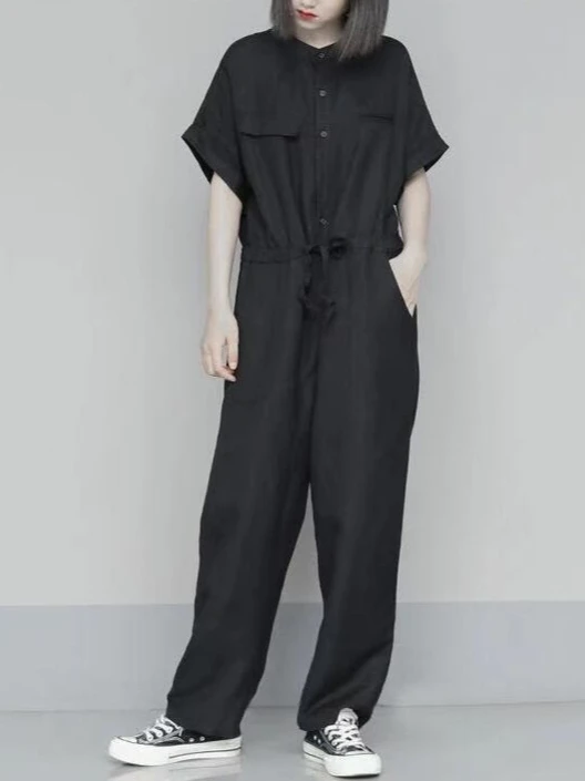 Summer New Women's Jumpsuit Loose Commuting High Waisted Workwear