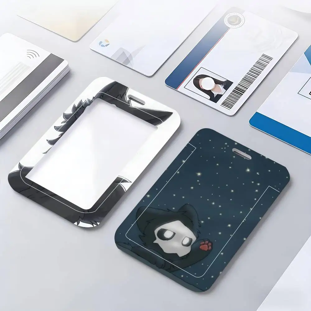 C- Changed Furry Game ID Card Holder Neck Strap Pendant Door Badge Holder Lanyards Keychain Work Credential Case Gift