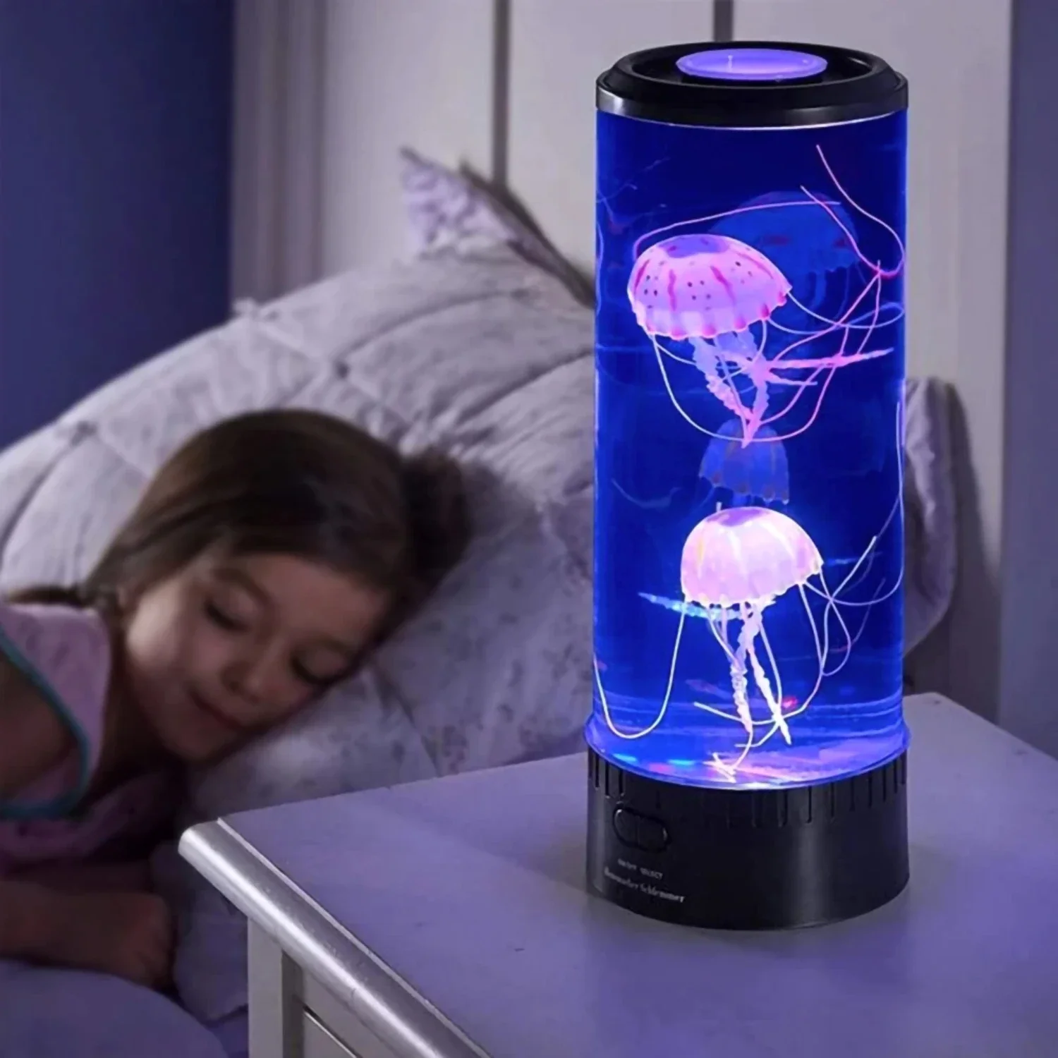 New Color Changing Jellyfish Lamp Usb/Battery Powered Table Night Light Children\'S Gift Bedroom Decor Boys Girls Birthday Gifts