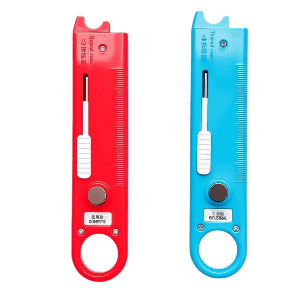 4 in 1 Needle Threader Built-In Ruler Built-In Magnifier Automatic Threader Fast Pass Ergonomic Design Quick Threading Tool