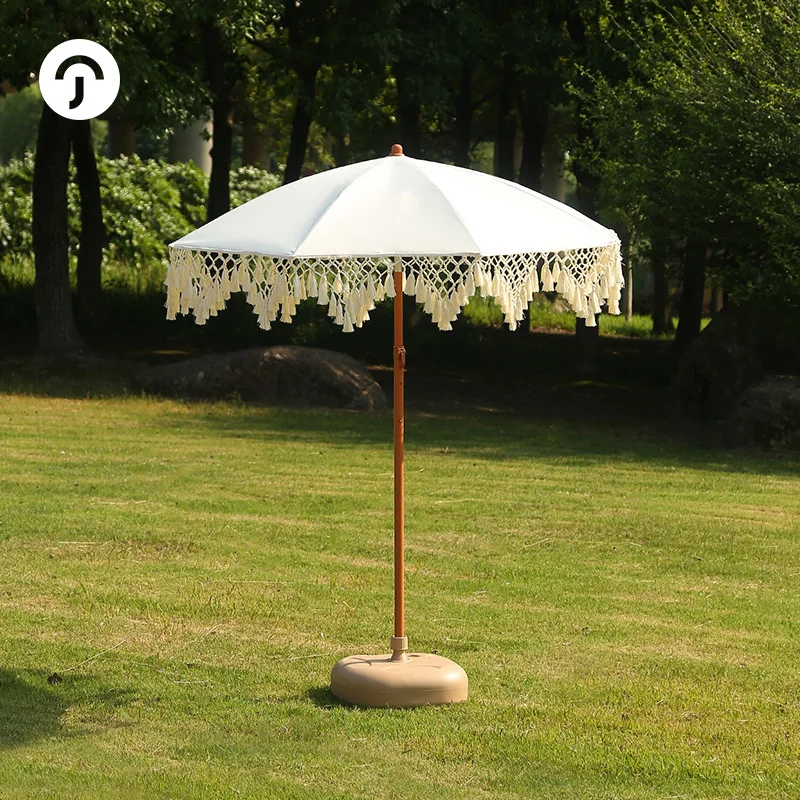 

Triangular tassel umbrella outdoor parasol beach garden courtyard big umbrella stall special umbrella advertisement