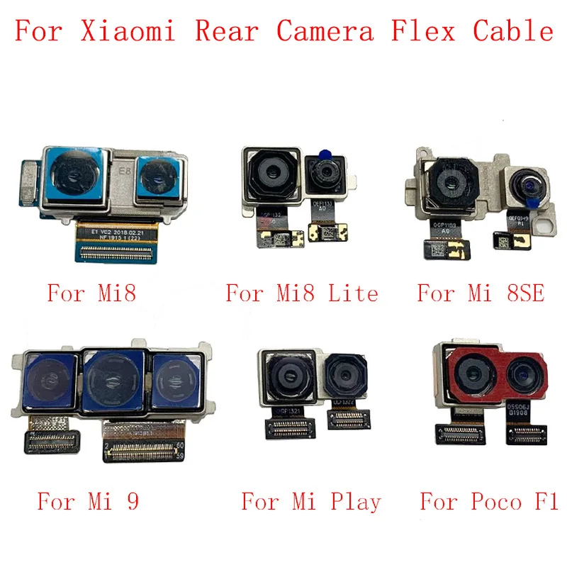 

Back Rear Front Camera Flex Cable For Xiaomi Mi 9 8 8SE 8Lite Play Poco F1 Main Camera Module Repair Replacement Parts