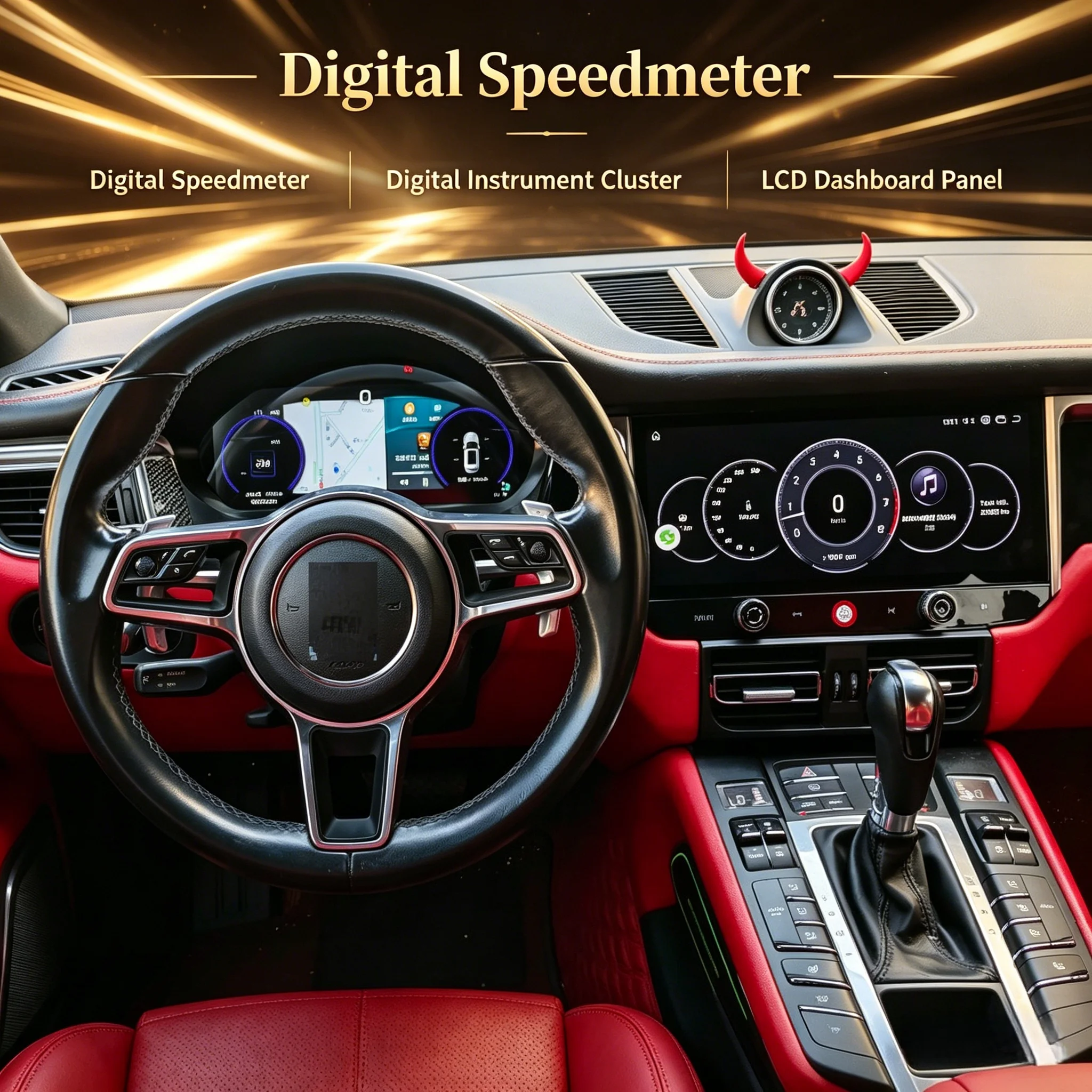 

LCD Android Screen LHDRHD For Porsche Macan 2014-2025 Speedometer Car Digital Cluster Virtual Cockpit Dashboard Instrument Panel