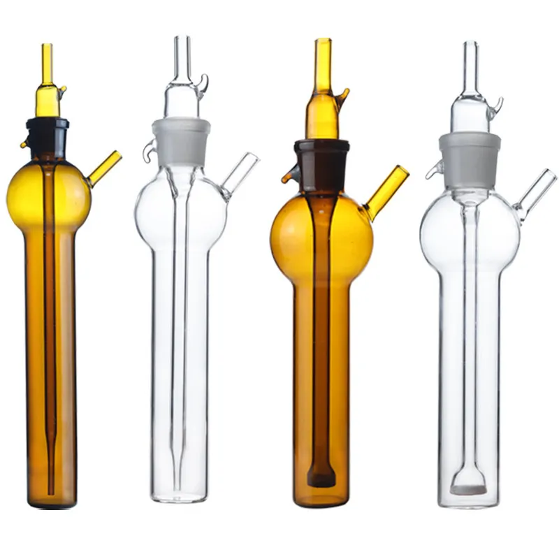 1 piece spherical impact absorption bottle 10/25/50/75/100/125/250ml transparent/brown spray bubble absorption tube