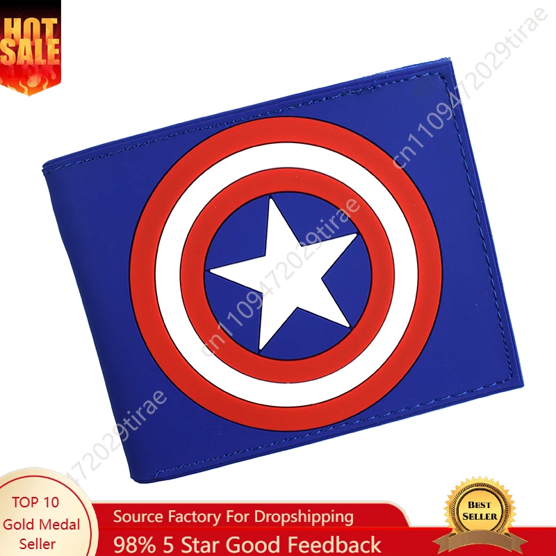 Comics Hero Captain America PVC Short Pures with Coin Pocket Cosplay Accessories