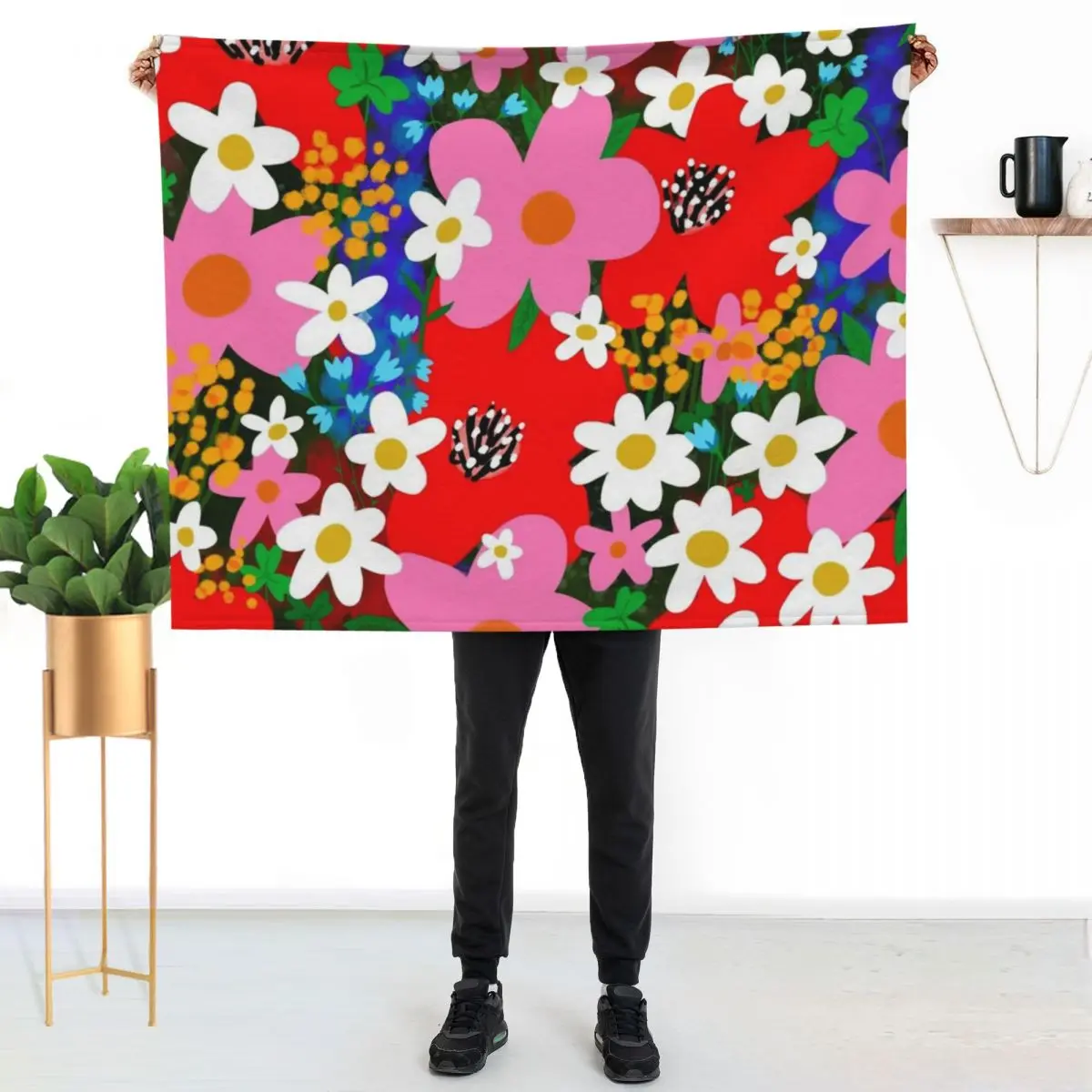 

Flower Power! Throw Blanket Flannel Fleece Soft Warm Throw Blanket