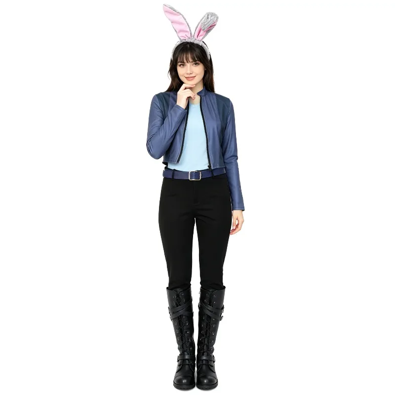 

Halloween Cosplay Costume Anime Zootopia Judy Officer Uniform Set Performance Theme Party Role Playing Outfits for Adult Women