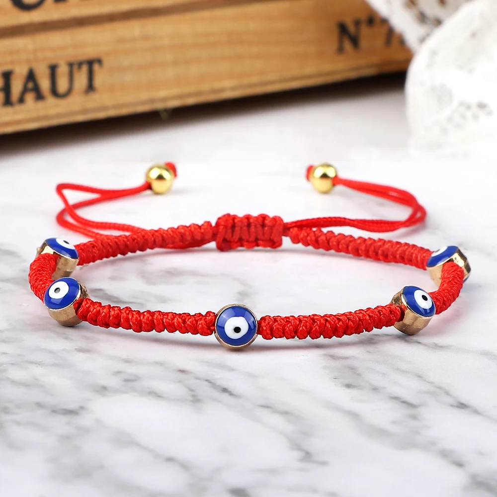 Braided Turkish Evil Eye Lucky Bracelet For Women Men Handmade Black Red Nylon Rope Bracelet&Bangle Couples Fashion Jewelry Gift