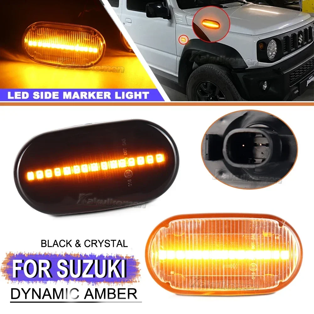 1Pair Super Bright For Suzuki Jimny JB64W Sierra JB74W JB23W Lapin Carry Truck LED Turn Signal Light Flashing Side Repeater Lamp