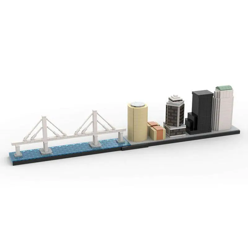 MOC Creative City Florida Skyline Tourism Postcard Building Blocks Model DIY Adult Puzzle Assembly Toys Birthday Gift Ornament
