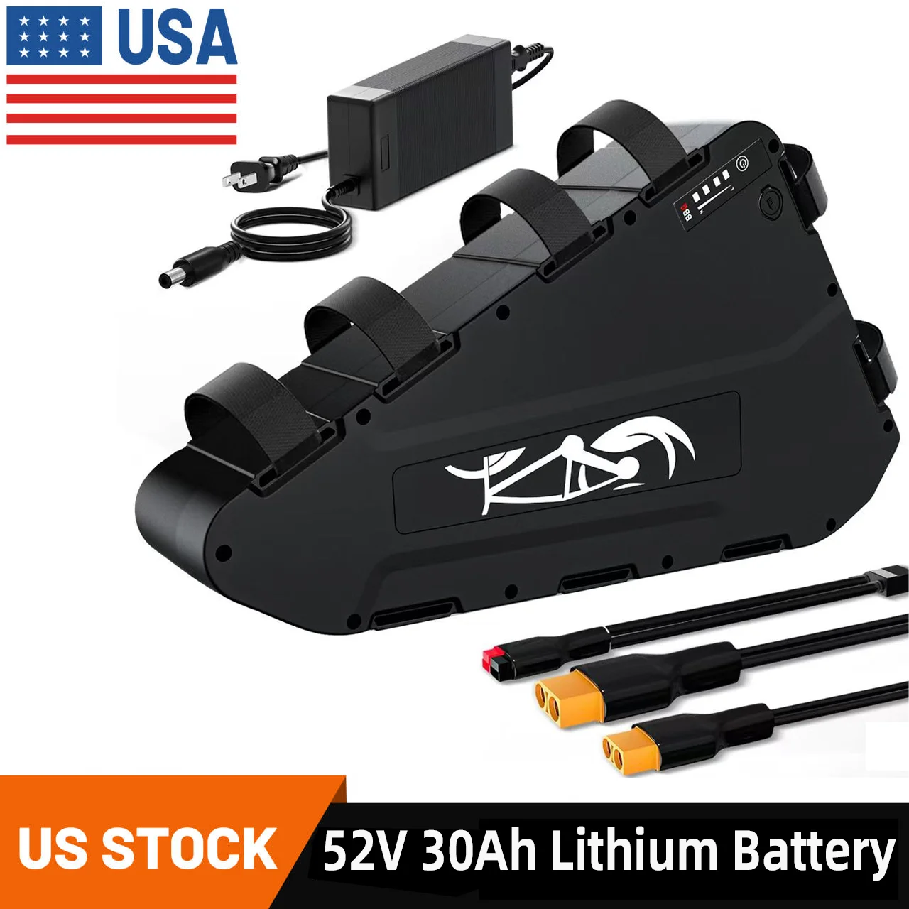 52V 30Ah EBike Battery 80A Electric Bicycle Lithium Battery with 4A Charger for Samsung Cells Bafang 4100W Motor